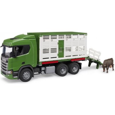 Bruder 3548 Scania Super 560R nákladní vůz pro přepravu zvířat s 1 krávou – Zboží Mobilmania