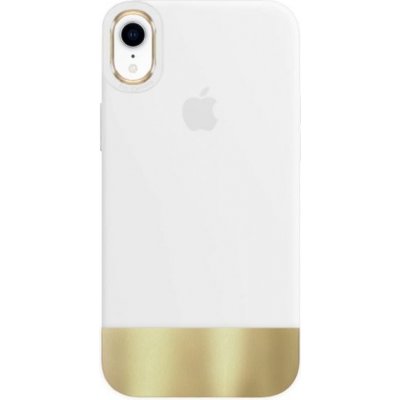 Pouzdro Appleking ochranné s pokovenou spodní částí iPhone XR - bílé – Zboží Mobilmania