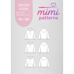 Dětský střih na mikinu David kids 3v1, 80 - 122 | MIMI patterns - Česky – Sleviste.cz