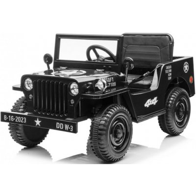 Mamido dětský elektrický vojenský Jeep Willys 12V7Ah černá