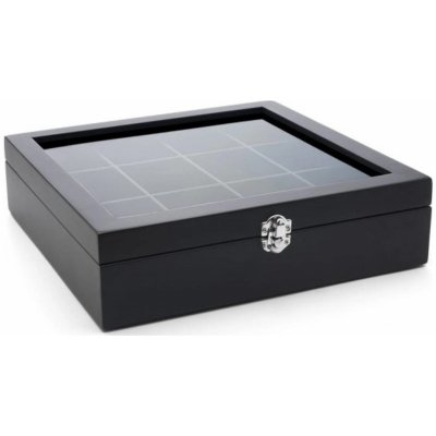 Bredemeijer Krabička na čaj Bamboo 12 přihrádek s okénkem černá – Sleviste.cz