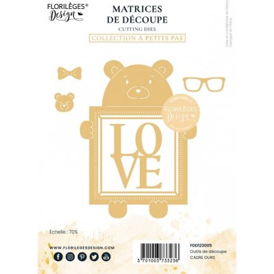 Floriléges design vyřezávací šablony a petits pas Medvědí rámeček – Hledejceny.cz