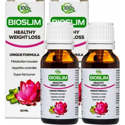 Bioslim Kapky pro detoxikaci a hubnutí s výtažky z kurkumy a černých fazolí 2x 20 ml