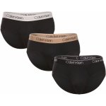 Calvin Klein 3 Pack pánské slipy černé (NB2568A-GF0) – Zboží Mobilmania