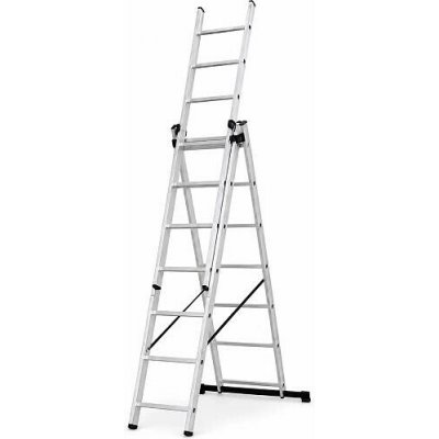 Hliníkový trojdílný žebřík 3x7 stupňů, 4,3 m, max. zátěž 150 kg - AH607A AHProfi – Hledejceny.cz