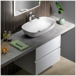 Sapho AVICE deska 150x50cm, cement AV157 – Zboží Mobilmania