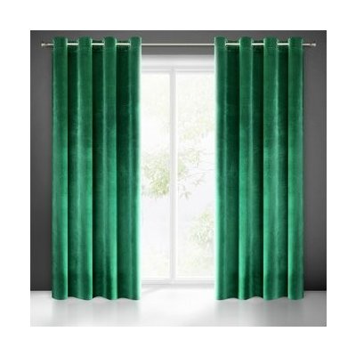 Dekorační jednobarevný velvet závěs s kroužky MY BEST 140x250 cm, zelená (cena za 1 kus) MyBestHome – Sleviste.cz