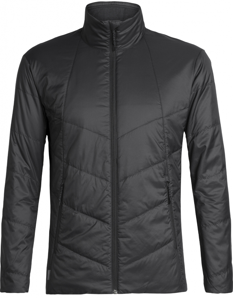 Icebreaker mens Helix Hooded jacket forestwood/black