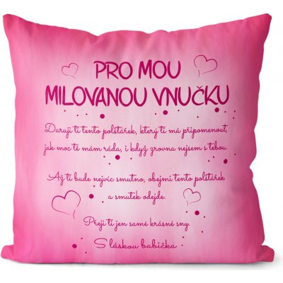 Impar Polštář Pro mou milovanou vnučku 40x40 – Zboží Dáma