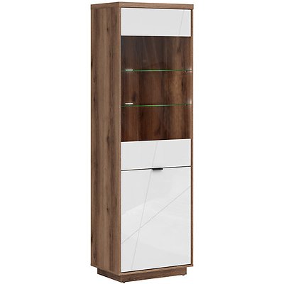 Brwcz FORN REG1D1W dub delano tmavý/bílý lesk – Zbozi.Blesk.cz