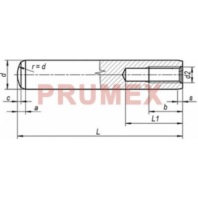 Kolík válcový kalený vnitřní závit DIN 7979D 8x80 m6 – Zboží Mobilmania