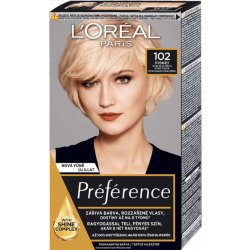 L'Oréal Féria Preférence 102 velmi velmi světlá blond duhová