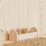 Vidaxl Seník pro králíky 28 x 10 x 10 cm masivní jedlové dřevo – Zboží Dáma