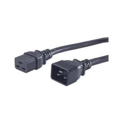 PremiumCord Kabel síťový prodlužovací 230V 16A 1,5m, konektory IEC 320 C19 - IEC 320 C20 - kpsa015