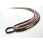 Copánkárna Boho copánky na gumičce - skladem Materiál: Kanekalon - mix, bavlnky Mouliné, Délka a hmotnost: 60 cm, 40-50 g, Název: Růžovka 1 – Sleviste.cz