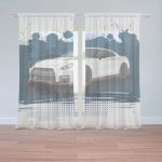 Sablio Záclony Nissan GTR 35 Modrý: 2ks 150x250cm – Hledejceny.cz