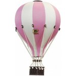 Super Balloon dekorativní horkovzdušný balón stření růžová/krémová – Zboží Dáma