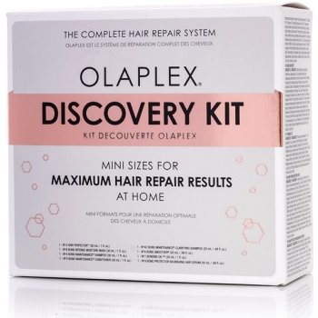 Olaplex Discovery Kit No. 3 hair Perfector 30 ml + No. 8 maska 30 ml + No.4 šampon 30 ml + No. 5 kondicionér 30 ml + No. 4C šampon 20 ml + NO. 6 20 ml + No. 7 olej 30 ml + NO. 9 sérum 20 ml Dárková