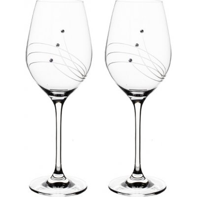 Swarovski Preciosa Bohemia Crystal bílé víno přátelská souprava paprsky 2 x 360 ml – Zbozi.Blesk.cz