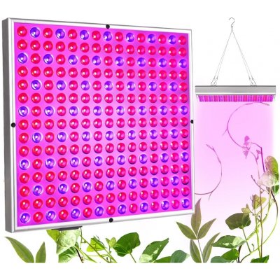 Malatec 16347 LED lampa pro růst a pěstování rostlin, 31x31x3,5cm, 225 LED + 4 lana, 36W – Zboží Dáma