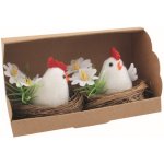 Kohout v hnízdě bílý 5 x 5 x 5 cm, 2 ks – Hledejceny.cz