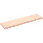 vidaXL Vanity top masivní dřevo neošetřené 160 x 40 x 2 - 6 cm – Zboží Dáma