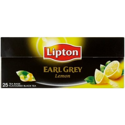 Lipton Earl Grey Lemon černý čaj aromatizovaný 25 sáčků 50 g