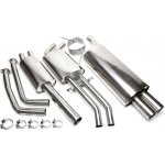 TA Technix sportovní nerezový catback výfuk BMW 3 E46 320 / 323 / 328 kromě Compact / Diesel, 2x 76 mm rovná nerezová koncovka s pertlem | Zboží Auto