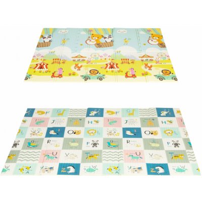 ECOTOYS ECOEVA014 Vzdělávací pěnová hrací podložka oboustranná skládací – Hledejceny.cz