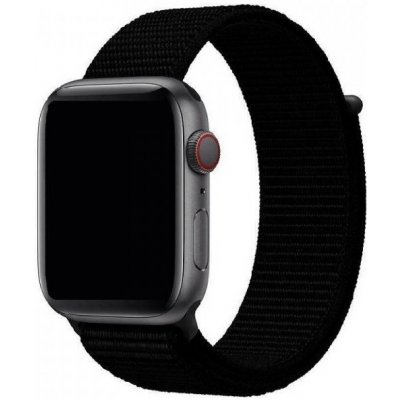 AW Nylonový řemínek na Apple Watch na suchý zip - Černý Šířka uchycení řemínku: 38/40/41mm Černý IR-AWNL003