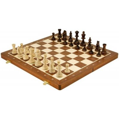 Dřevěná šachovnice velikost 6 šachovnice na dámu 10x10 hnědá – Zboží Dáma