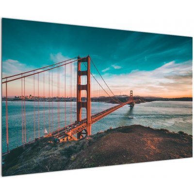 Obraz- Golden Gate, San Francisco, jednodílný 120x80 cm – Zboží Mobilmania