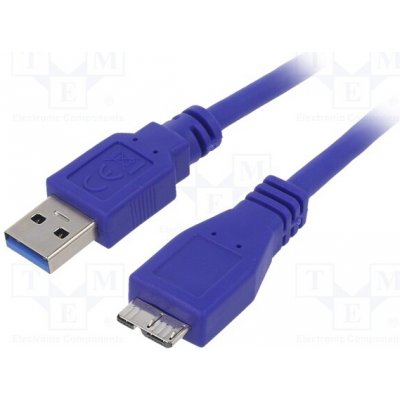 Gembird CCP-MUSB3-AMBM-6 USB 3.0, USB A vidlice, USB B, micro vidlice, 1,8m, modrý – Zboží Mobilmania