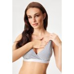 Mitex kojicí podprsenka Lilly Grey nevyztužená bavlněná šedá – Zboží Dáma