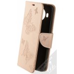 Pouzdro 1Mcz Bridges Roj motýlů 1 Book Nokia 5.4 růžově zlaté – Zboží Mobilmania