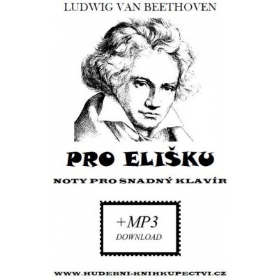 Ludwig van Beethoven Pro Elišku noty na snadný klavír