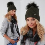Fashionweek dámská zimní čepice s bambulí Jenot ZIZI-P15 khaki – Zboží Mobilmania