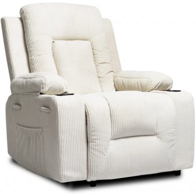 JAKS Masážní křeslo manšestr Box béžový – Hledejceny.cz