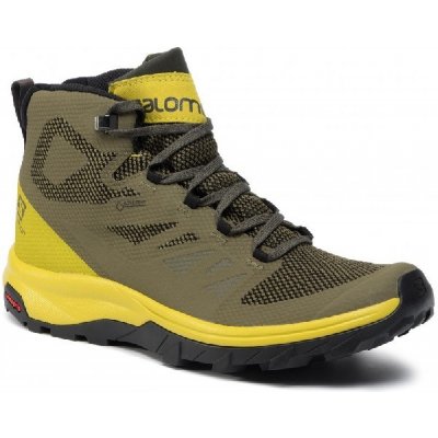 Salomon OUTLINE MID GTX Burnt Olive/Citronelle/Beluga – Zboží Mobilmania