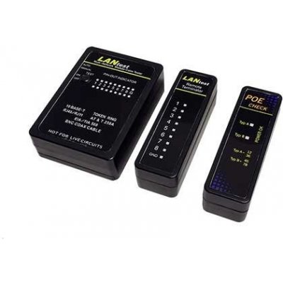 Value Tester kabeláže (RJ45, RJ12, BNC) + PoE tester (13.99.3003) – Zboží Dáma