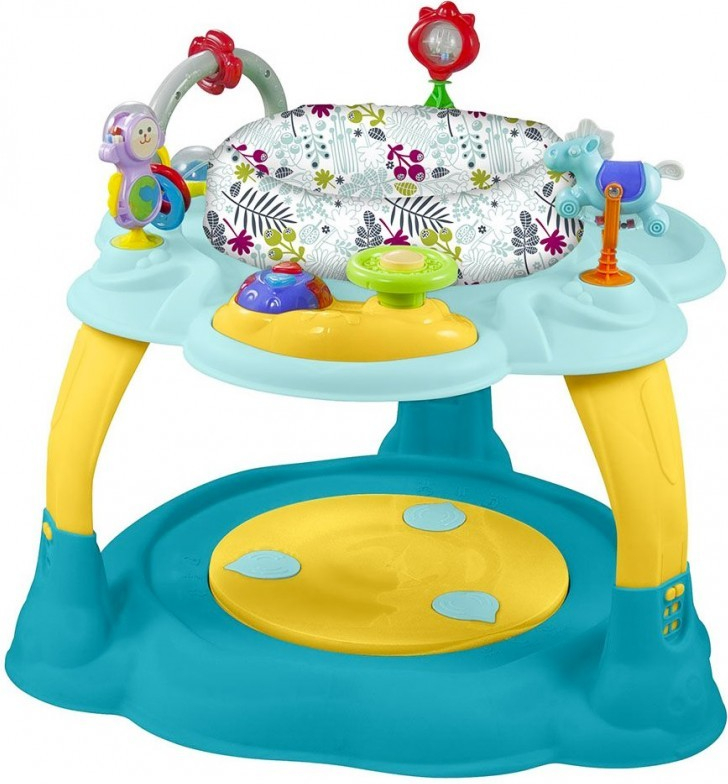 Baby Mix trampolínka hopsadlo interaktivní stoleček modrý