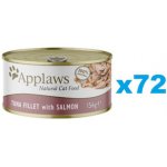 Applaws Cat Tin Tuna Fillet with Salmon in Broth 72 x 156 g – Hledejceny.cz