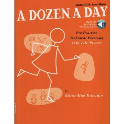 A DOZEN A DAY by Edna-Mae Burnam 4 Lower Higher + CD klavír