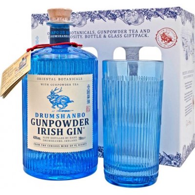 Drumshanbo Gunpowder Irish Gin 43% 0,7 l (dárkové balení 1 sklenička)