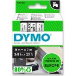 Dymo D1 S0720680 - originální polyesterová páska - 9 mm × 7 m, černo-bílá – Zboží Živě