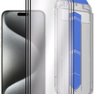 AlzaGuard 2.5D Glass EasyFit DustFree pro iPhone 15 Pro Max AGD-EFD11P3 – Zboží Živě