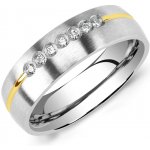 SILVEGO Snubní ocelový prsten pro ženy PARIS RRC2048-Z – Zboží Mobilmania
