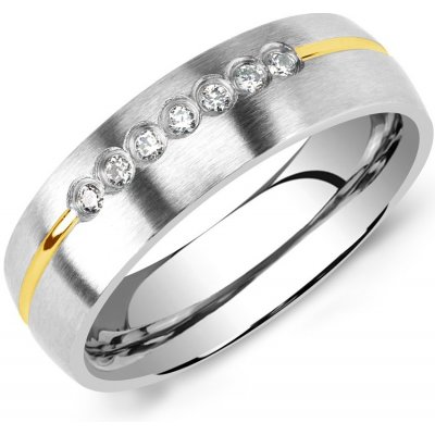 SILVEGO Snubní ocelový prsten pro ženy PARIS RRC2048-Z – Zboží Mobilmania