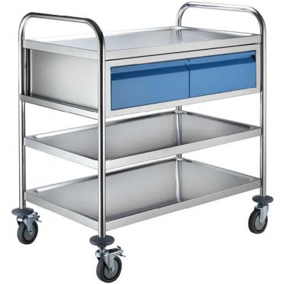 MOBILE 322 vozík 2-policový 2-zásuvkový 860 x 540 x 940 mm zásuvky modré – Hledejceny.cz