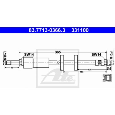 Brzdová hadice ATE 83.7713-0366.3 (83771303663) – Sleviste.cz